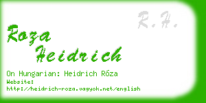 roza heidrich business card